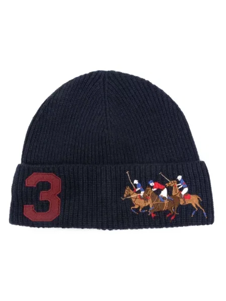 Svilena šilterica Polo Ralph Lauren karirana s printom plava