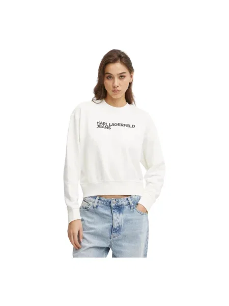 Bluza Karl Lagerfeld z logo biała