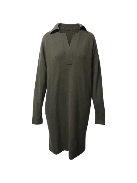 Rochie midi Joseph cu decolteu în V până la genunchi de costum verde