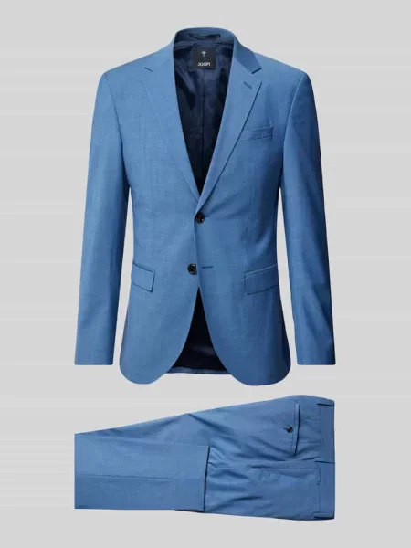 Garnitur o kroju slim fit z mieszanki wełny model „Damon Gun” Joop! Collection niebieski