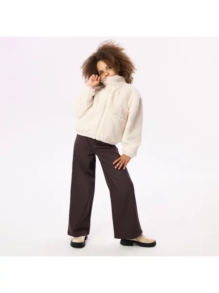 Reserved Wide leg jeggings tmavě hnědá