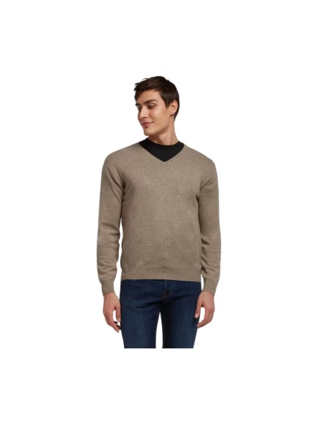 Sweter Brooks Brothers z kaszmiru beżowy