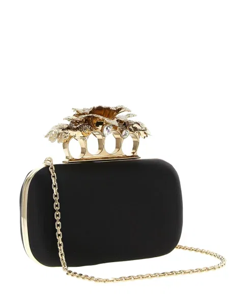 Inel Alexander Mcqueen de cristal negru
