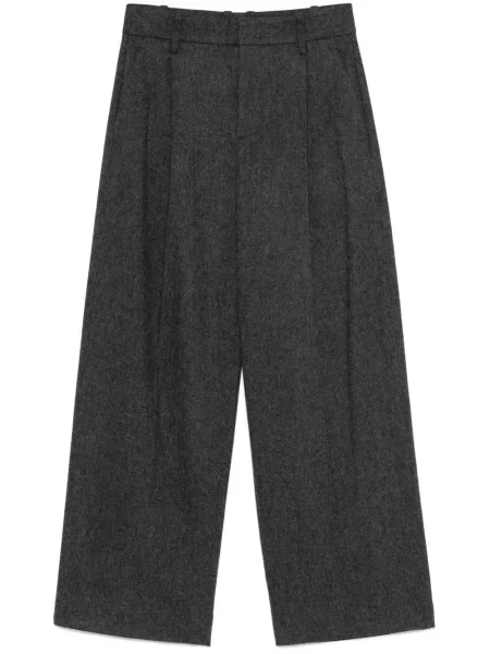 Pantaloni Vince cu model herringbone gri