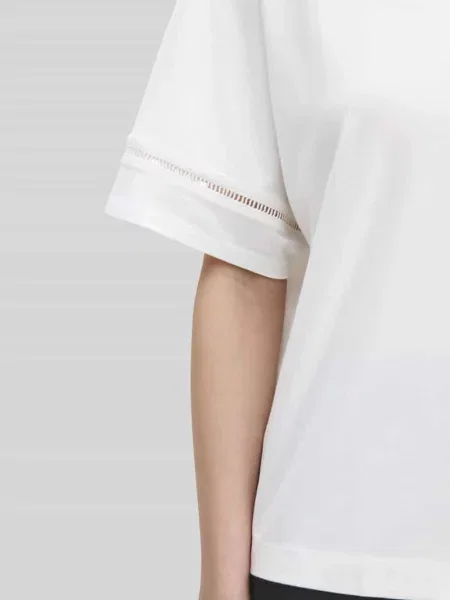 T-shirty o kroju relaxed fit z mieszanki bawełny Marc O'polo biała