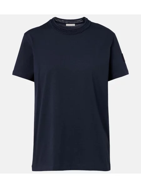 Tricou Moncler din jerseu albastru