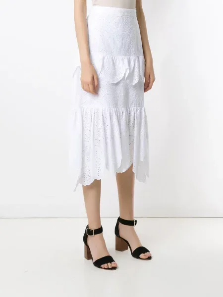 Spódnica midi Olympiah do kolan biała