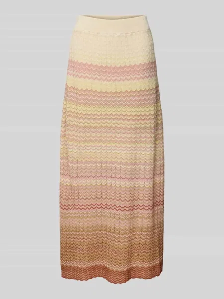Spódnica z dzianiny z fakturowanym wzorem model ‘Hopi’ Mos Mosh różowa