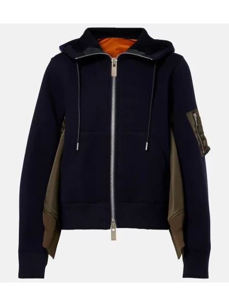 Hanorac cu glugă Sacai albastru