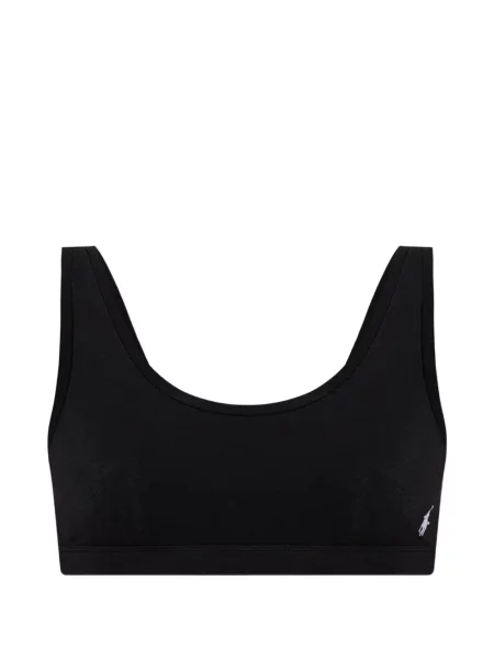 Sutien Polo Ralph Lauren cu broderie în carouri albastru
