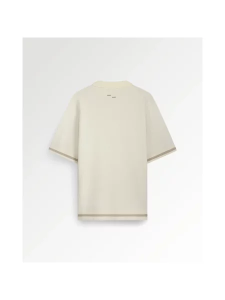 Krótki sweter Filling Pieces z krótkim rękawem beżowy
