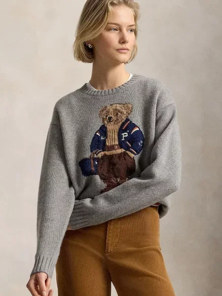 Polo Ralph Lauren pulover pentru femei din lână gri
