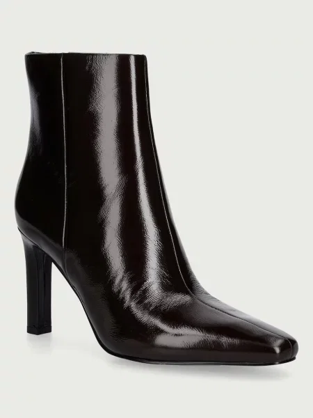 Guess botine cu înalt pentru femei din piele HEBELLA maro