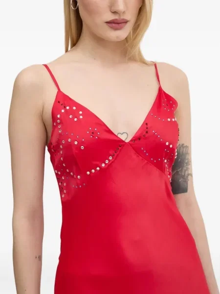 Rochie maxi Never Fully Dressed de costum roșu