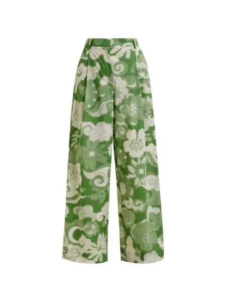 Pantaloni Essentiel Antwerp plisate verde
