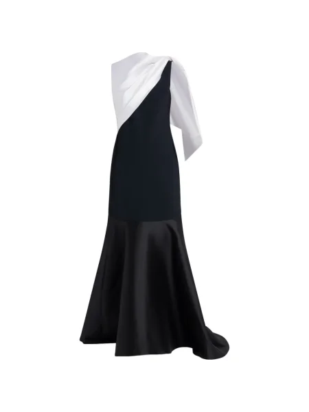 Rochie Greta Constantine drapată de costum negru