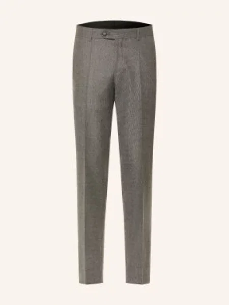 Boss Spodnie Garniturowe O Kroju Extra Slim Fit braun brązowe