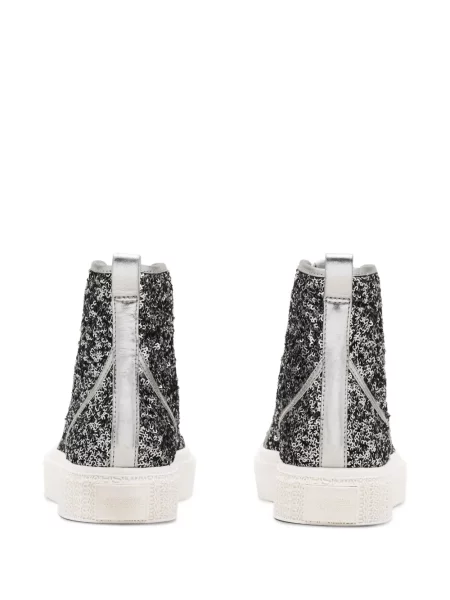 Sneakerși Marc Jacobs cu paiete argintiu
