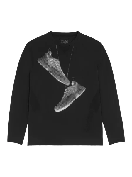 Maison Margiela longsleeve z nadrukiem czarny