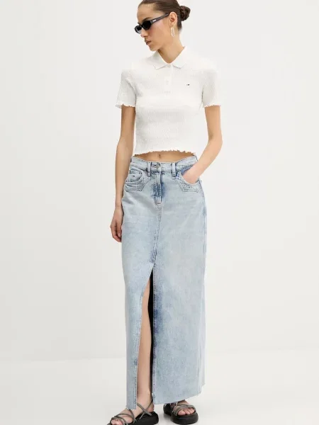 Polo majica Tommy Jeans bela