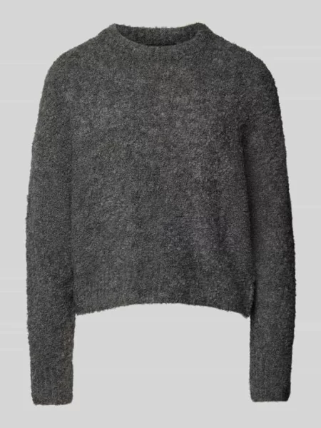 Sweter z dzianiny o kroju regular fit z dodatkiem wełny model ‘NATHERINE’ Pieces
