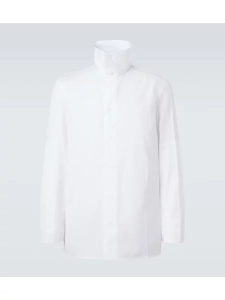 Cămașă Bottega Veneta din poplin alb