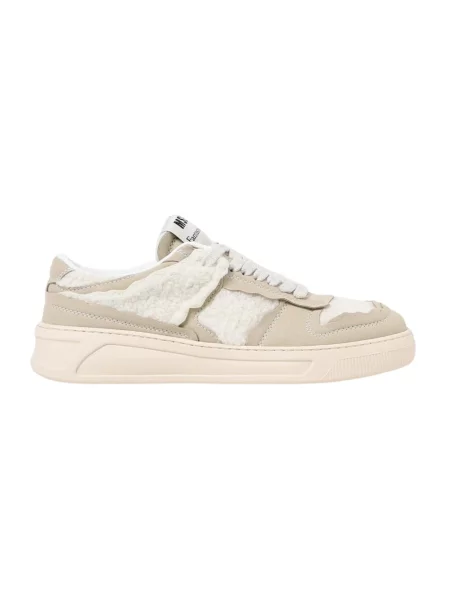 Sneakersy Msgm z owczej skóry beżowe
