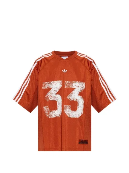 Lung tricou Adidas cu imagine plasă alb