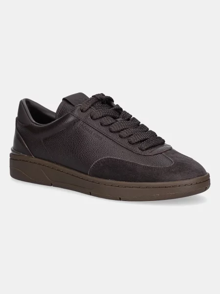 Pantofi Michael Kors din piele cu șireturi maro