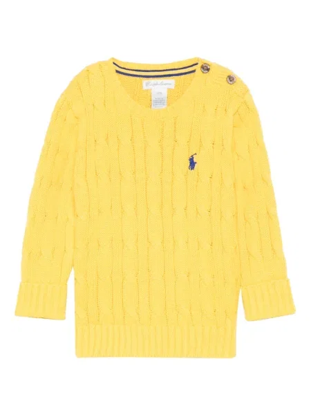 Sweter dziecięcy Polo Ralph Lauren żółty