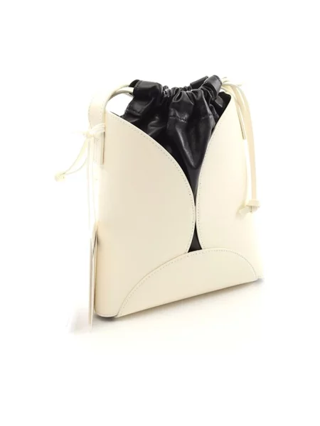 Torebka crossbody Jil Sander skórzana beżowa