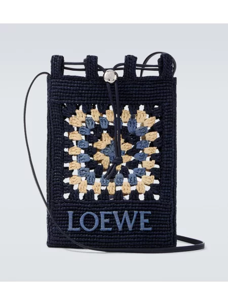 Geantă Loewe cu bretele albastru
