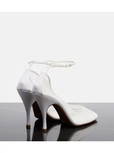 Pantofi cu toc Alaïa plasă alb