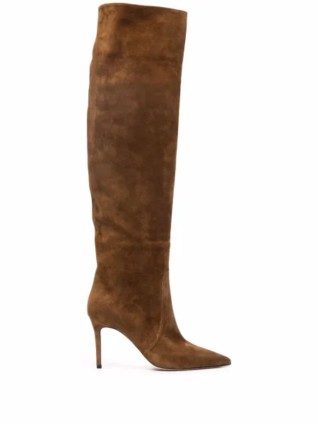 Botine Scarosso din piele de căprioară maro