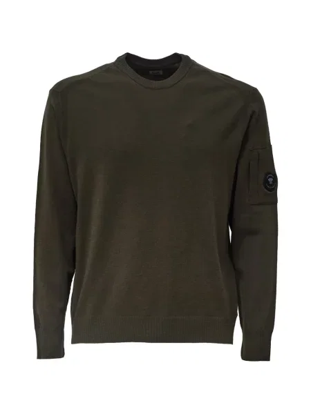 Pulover C.p. Company cu decolteu rotund verde