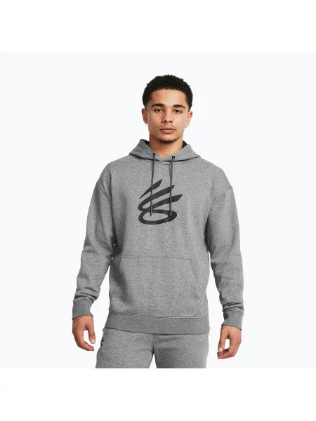 Mikina Under Armour Curry Splash Hoodie castlerock/black černá