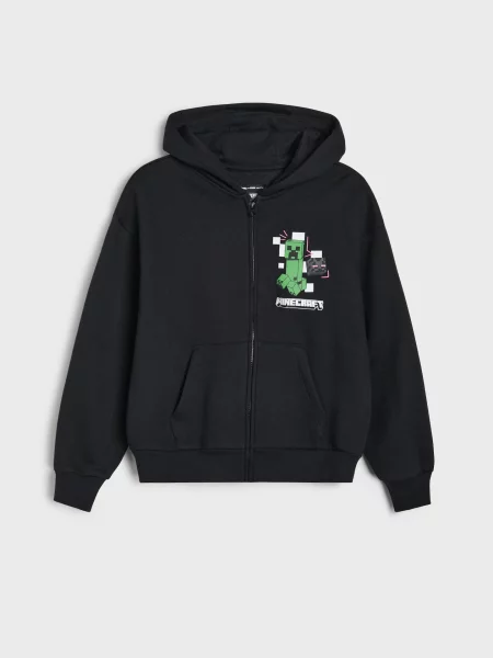 Sinsay Mikina na s kapucí Minecraft černá