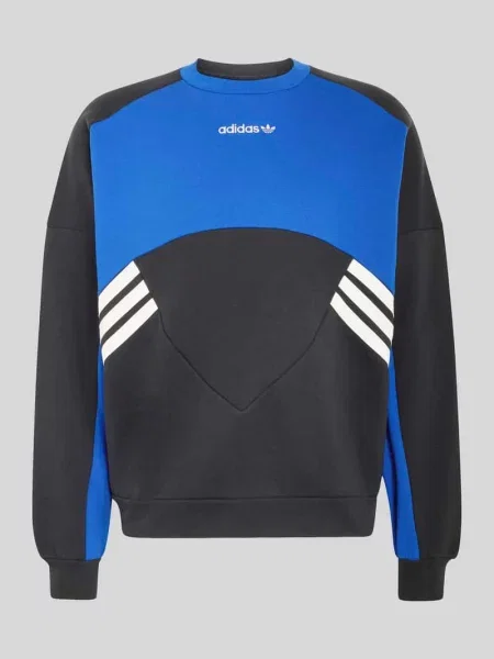 Bluza adidas Cutline Crewneck Sweatshirt Black/ Team Royal Blue L niebieska