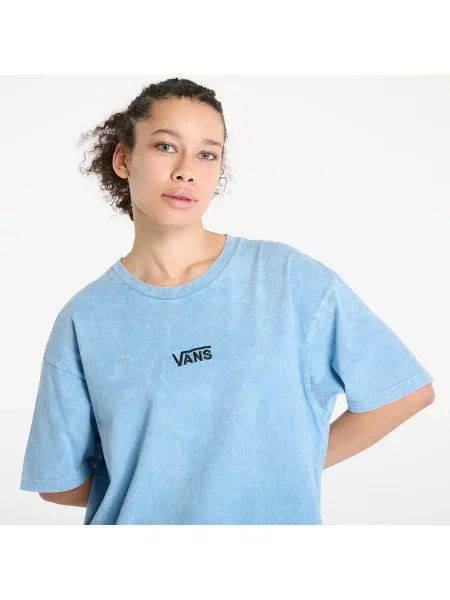 Рокля Vans къса с уголемена кройка синьо