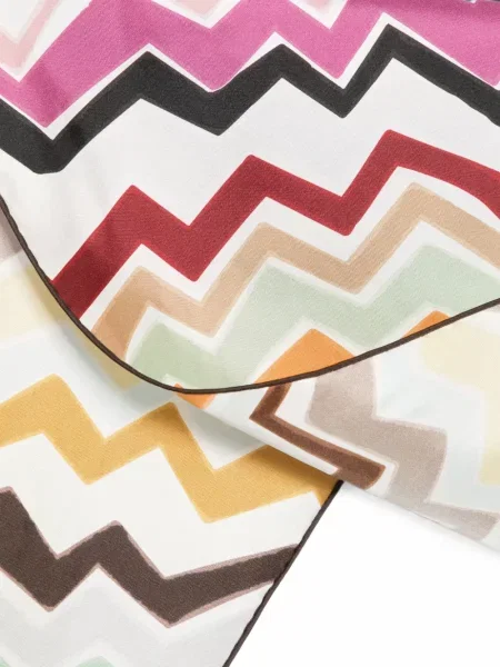 Fular Missoni cu imagine alb