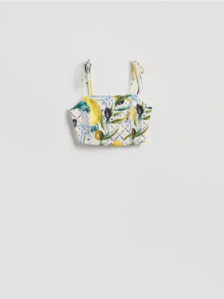 Reserved Топ із льоном різнобарвний 