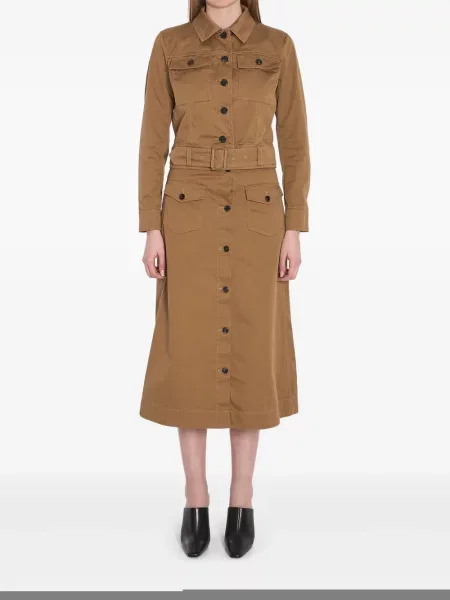 Geacă Saint Laurent din țesătură twill maro