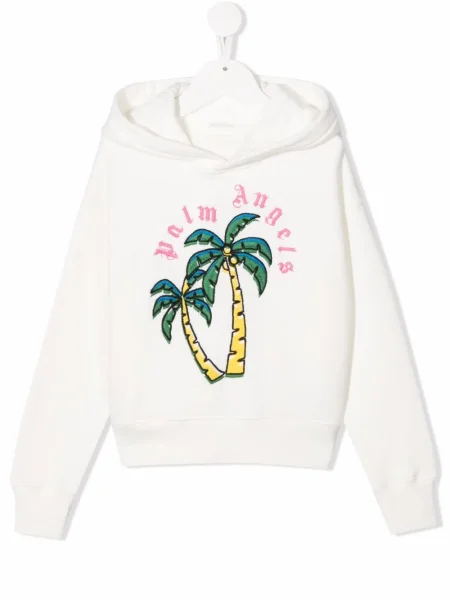 Bluza z kapturem dziecięca Palm Angels biała