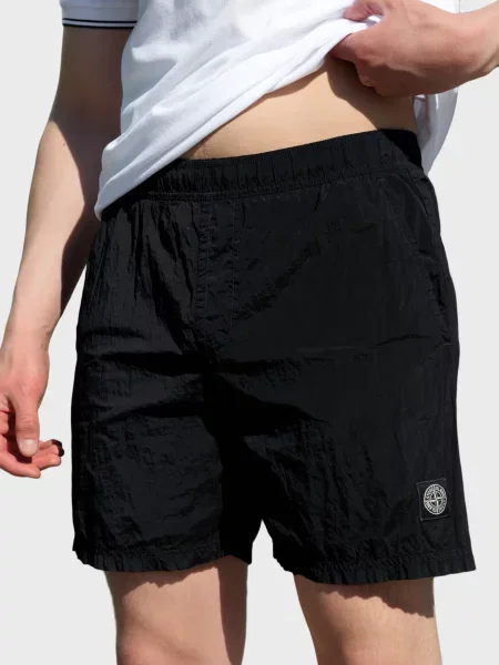 Шорти Stone Island з камінням сині
