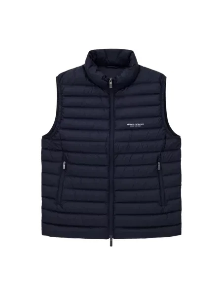 Kamizelka Armani Exchange pikowana niebieska
