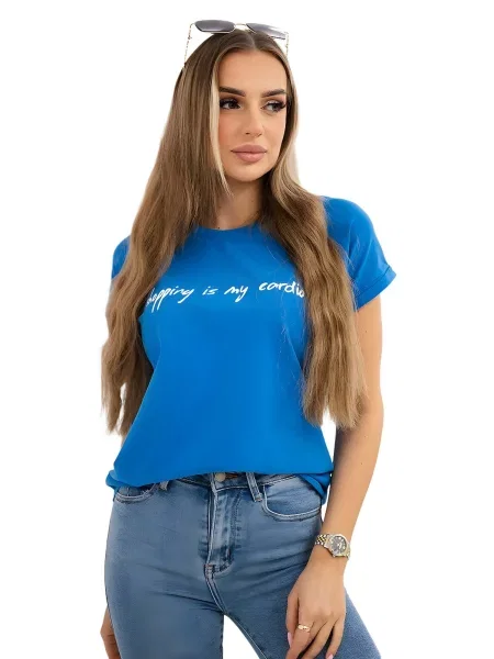 Halenka Shopping je moje kardio fialovo-modrá modrá