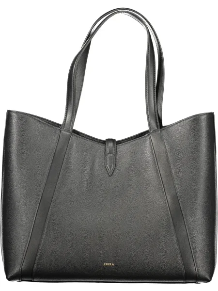 Кожена чанта Furla черно