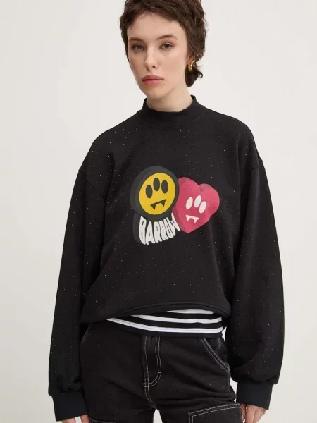 Bombažen pulover Barrow črna