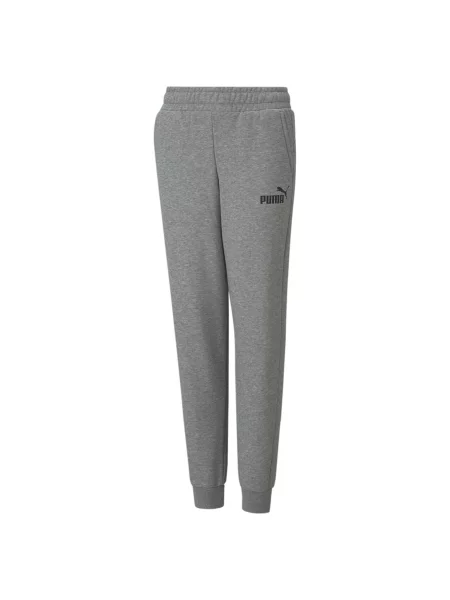 Młodzieżowe spodnie z logo Essentials PUMA Medium Gray Heather szare