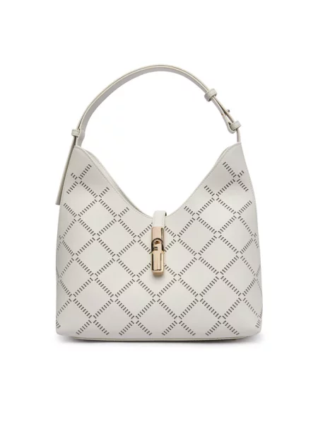 Furla Torebki Kobieta Biały ONE SIZE Skóra Goccia Średnia Torba na Ramię beżowa